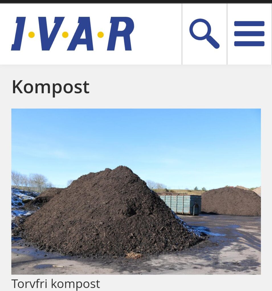 Kompost jord fra gjennvinning