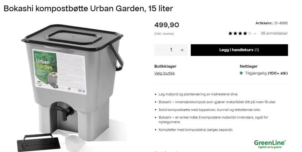 Leafshop.no Kompost juli 29, 2022 Bokashibøtte pris chlas ohlson
